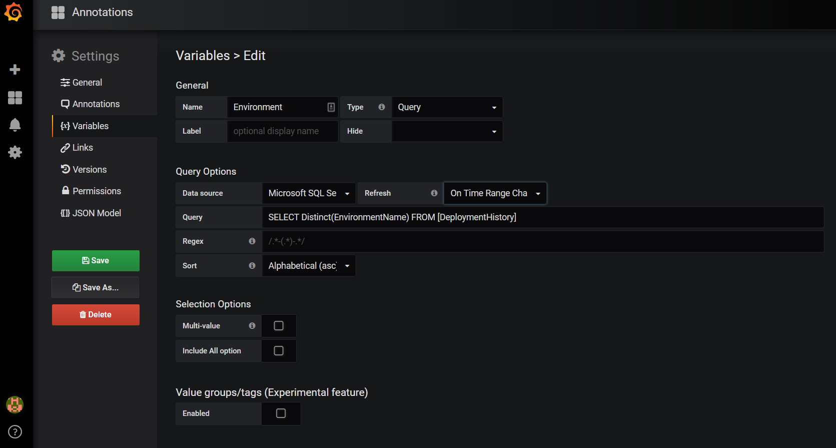 Variables- environment
